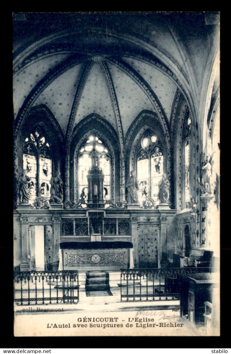 55 - GENICOURT - INTERIEUR DE L'EGLISE - SCULPTURES DE LIGIER-RICHIER - Other & Unclassified