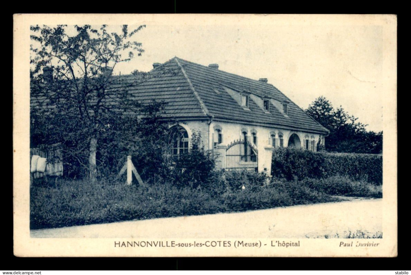 55 - HANONVILLE-SOUS-LES-COTES - L'HOPITAL - EDITEUR DUVIVIER - Otros & Sin Clasificación