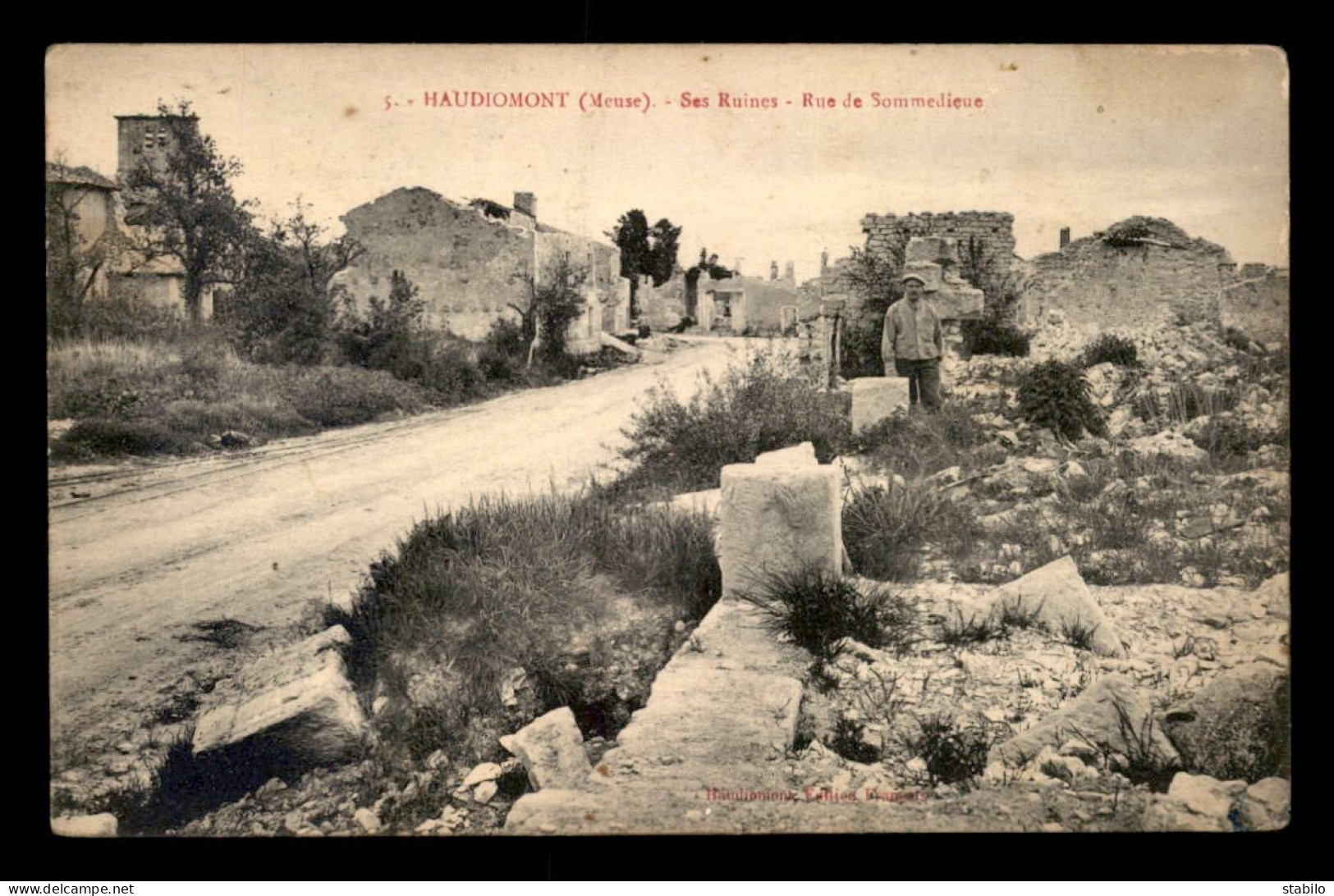 55 - HAUDIOMONT - RUINES RUE DE SOMMEDIEUE - EDITEUR FRANCOIS - Autres & Non Classés