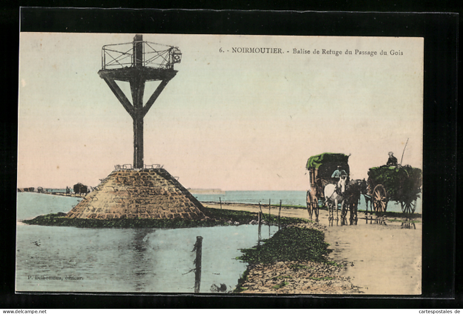 CPA Noirmoutier, Balise De Refuge Du Passage Du Gois  - Noirmoutier