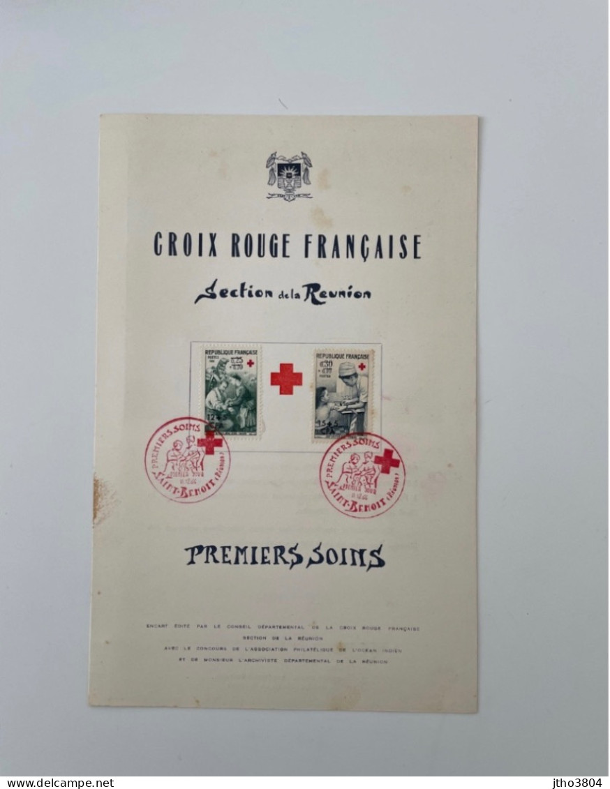 Feuillet Croix Rouge Section De La Reunion Feuillet 356 - Autres & Non Classés