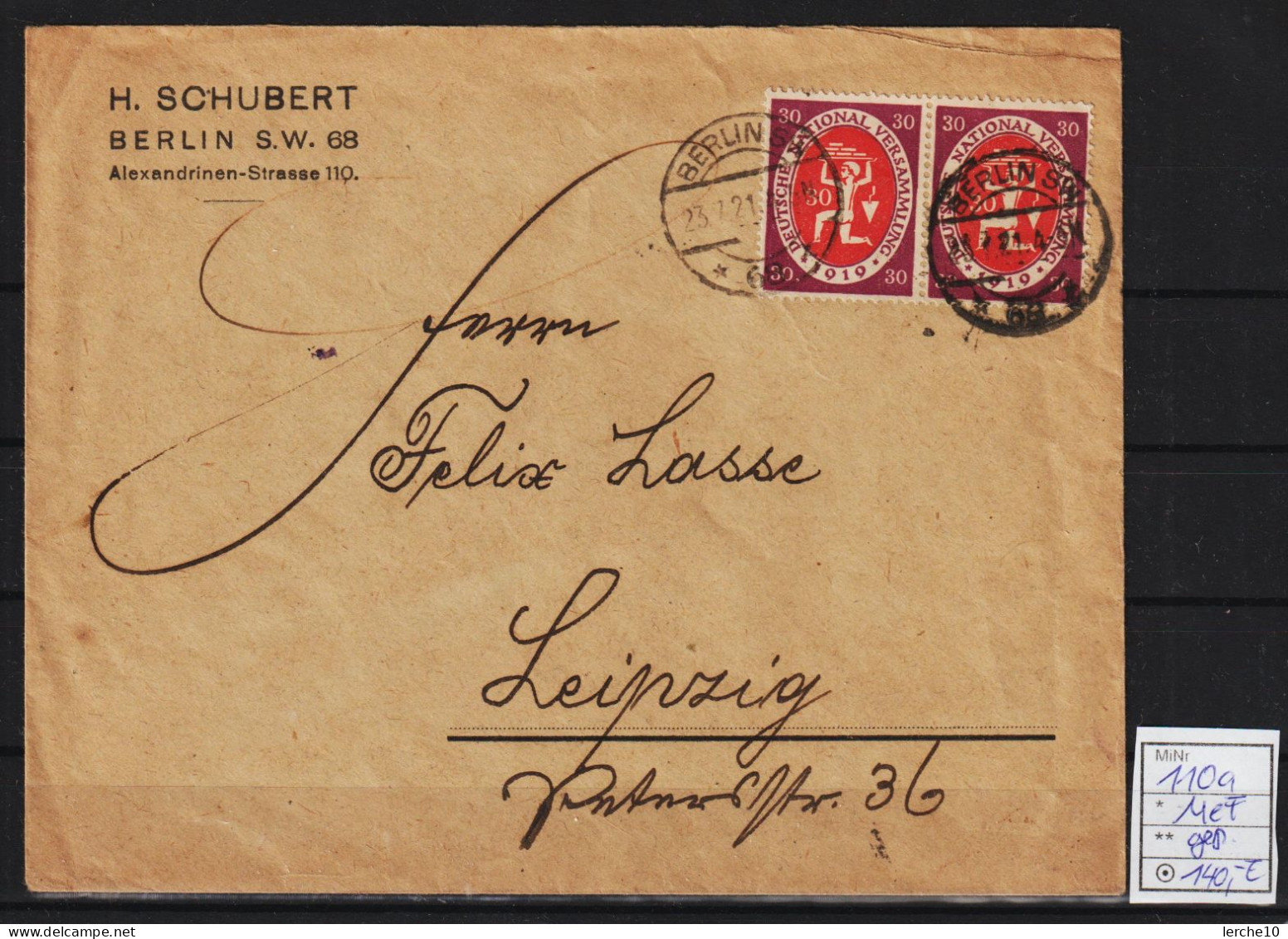 MiNr. 110a In Mehrfach-Frankatur, Geprüft - Used Stamps