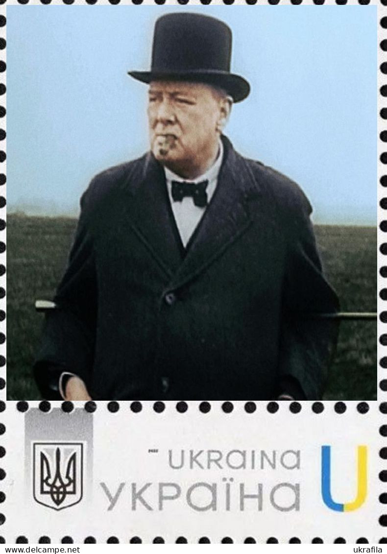 Ukraine 2023, England History, Politician, Writer Winston Churchill, Art, 1v - Ucrania