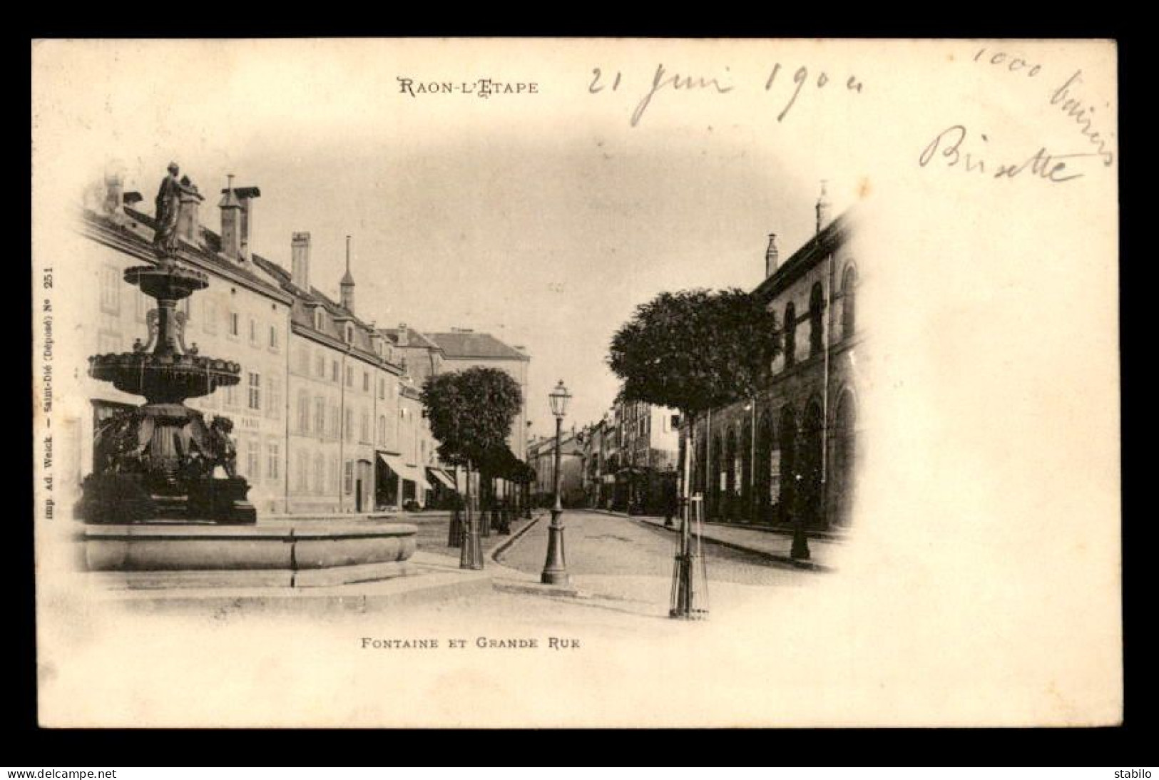 88 - RAON-L'ETAPE - FONTAINE ET GRANDE RUE - Raon L'Etape