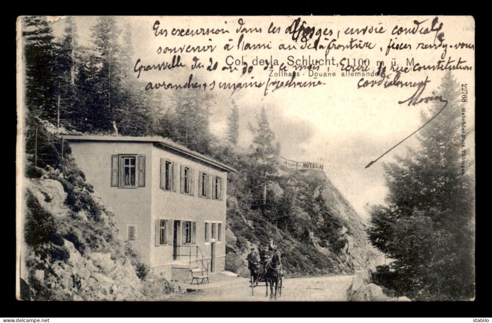 88 - COL DE LA SCHLUCHT - DOUANE ALLEMANDE - Sonstige & Ohne Zuordnung