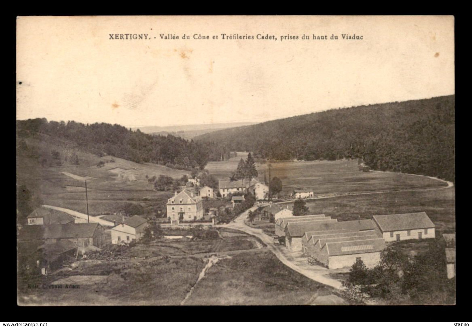 88 - XERTIGNY - VALLEE DU CONE ET TREFILERIES CADET PRISES DU HAUT DU VIADUC - Xertigny