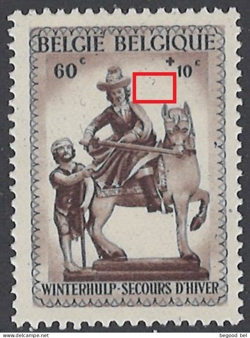 BELGIQUE - 1941 - MNH/***- LUXE - ACCENT A DROITE DE LA TETE - COB 586 LV11 - Lot 26025 - 1931-1960