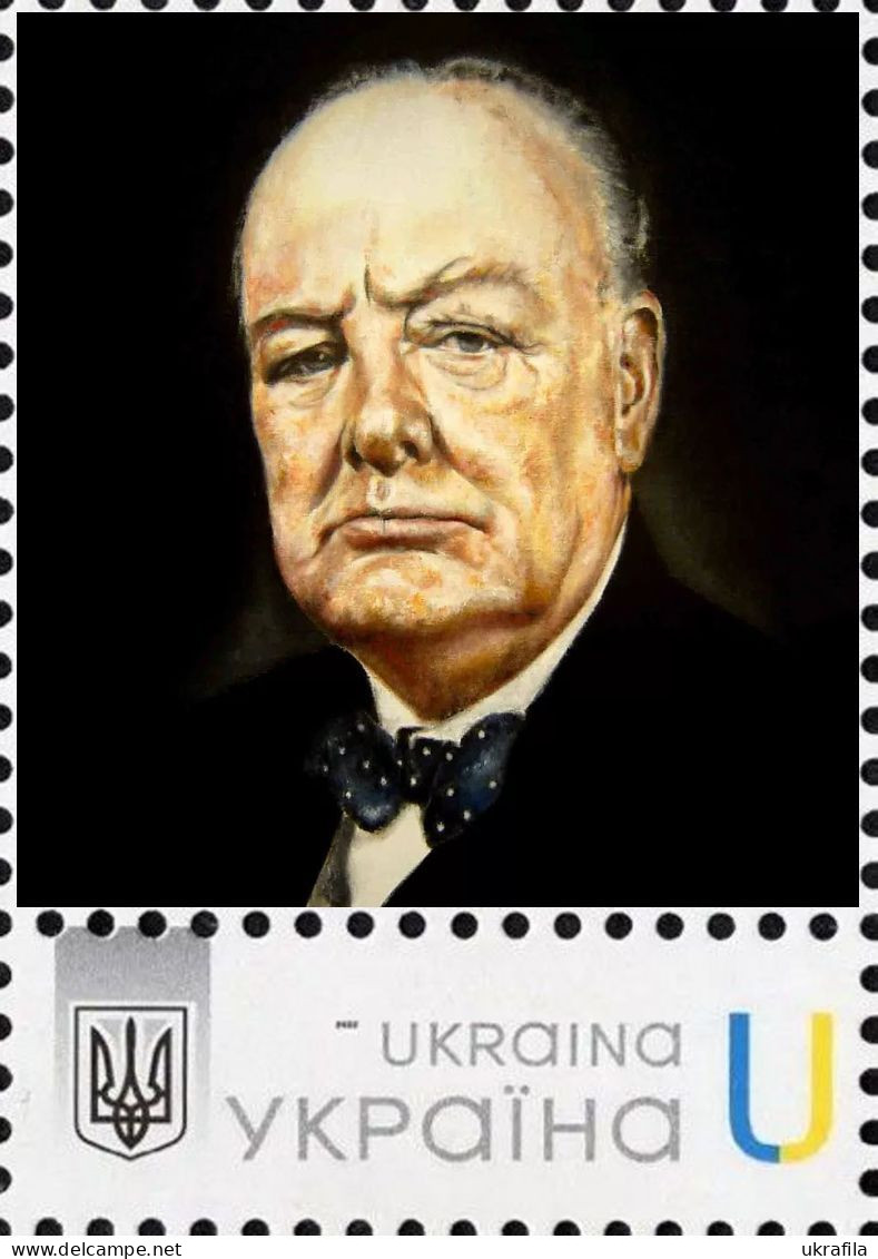 Ukraine 2022, England History, Politician, Writer Winston Churchill, Art, 1v - Ukraine
