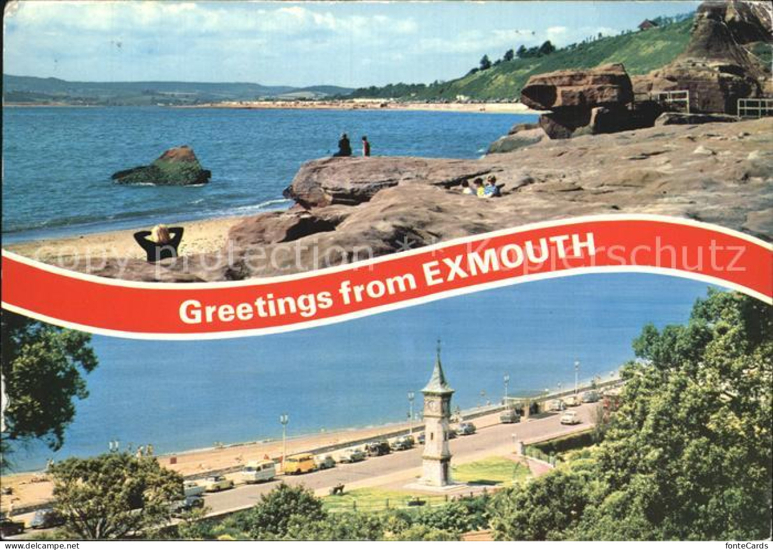 72438011 Exmouth Devon Orcombe Point Sandy Bay Clock Tower Esplanade  - Altri & Non Classificati