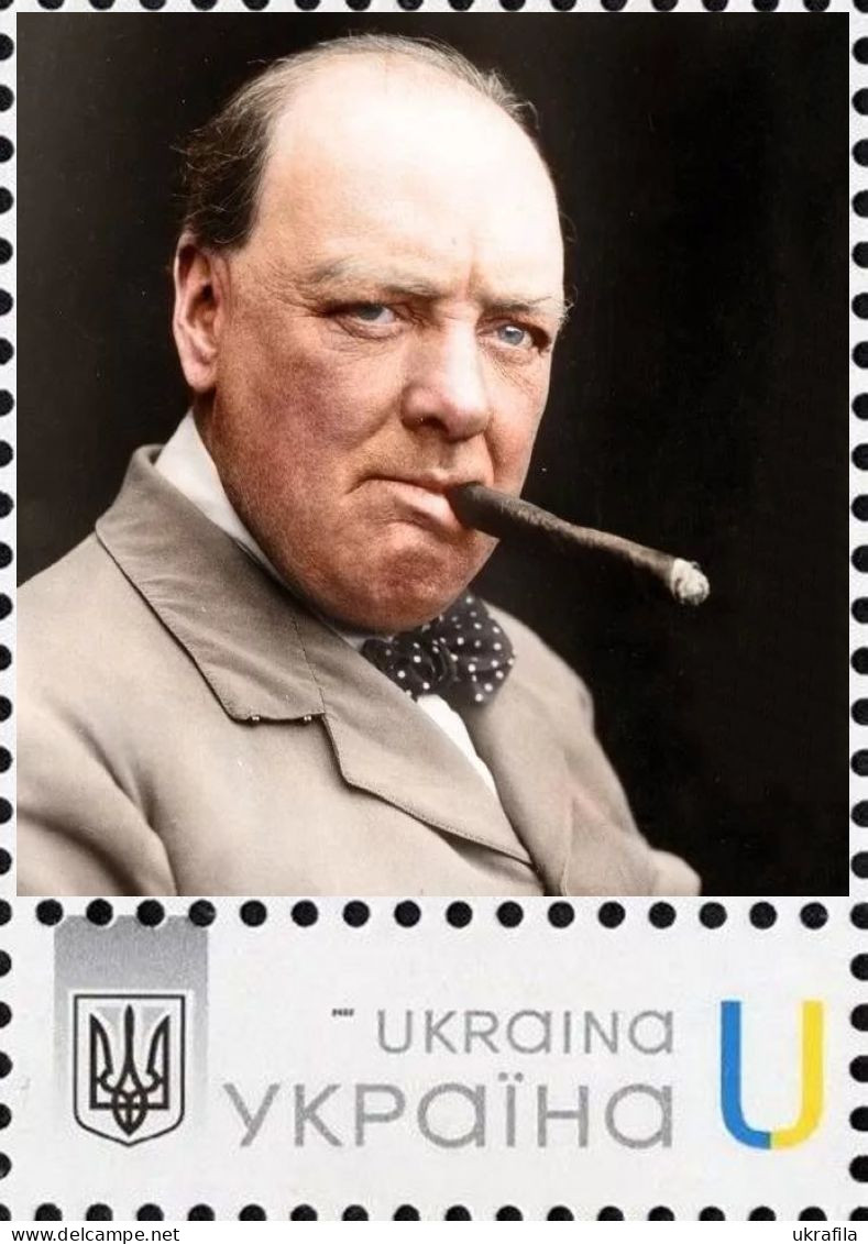 Ukraine 2022, England History, Politician, Writer Winston Churchill, Art, 1v - Ukraine