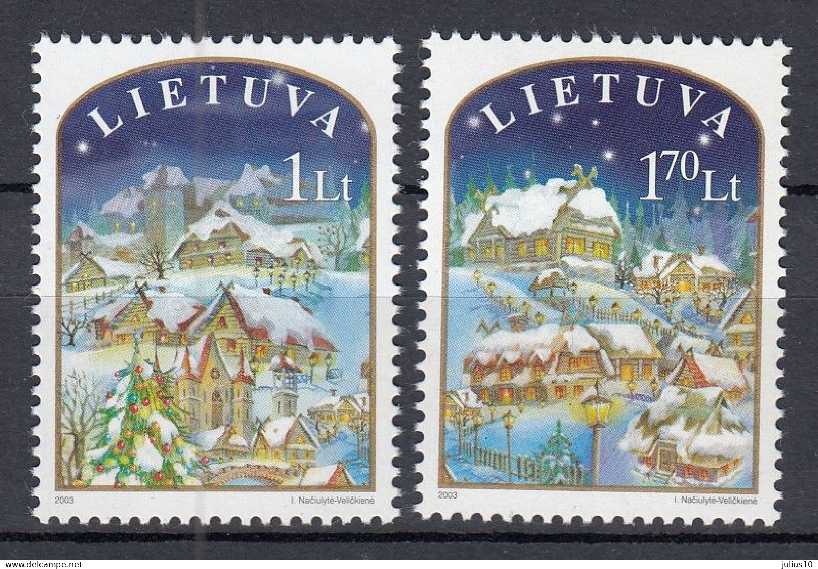 LITHUANIA 2003 Christmas MNH(**) Mi 830-831 #Lt1013 - Lituanie