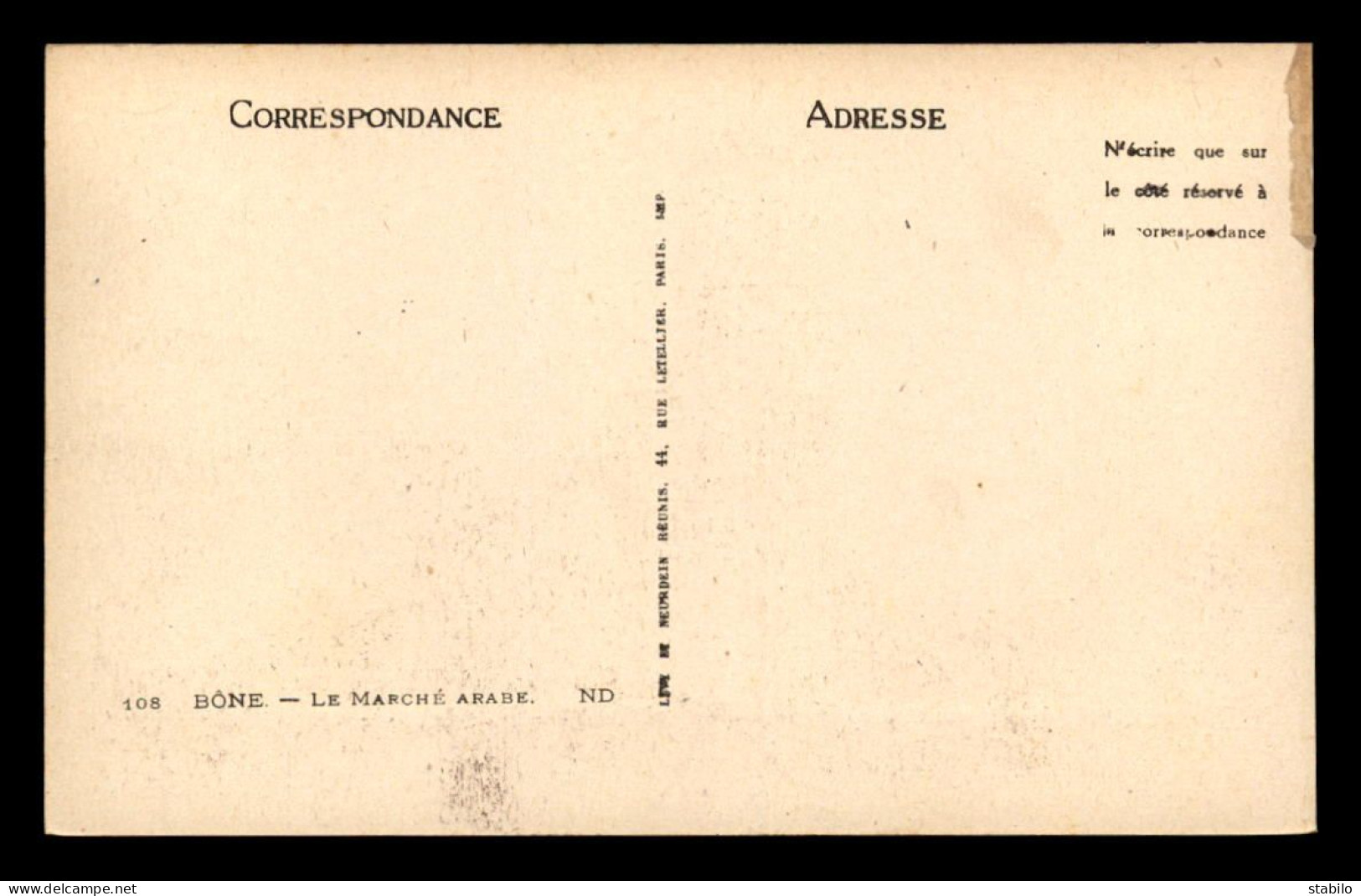 ALGERIE - BONE - LE MARCHE ARABE - Annaba (Bône)