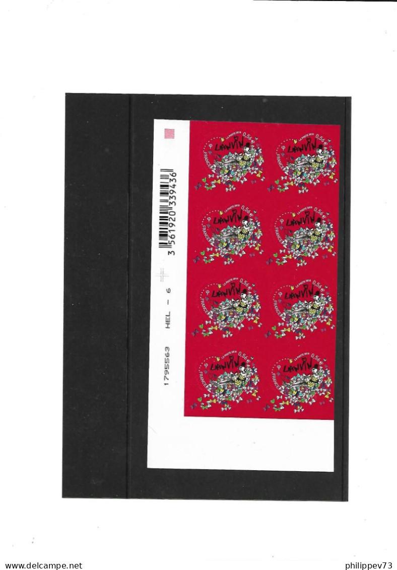 TP Autoadhésif  St Valentin Coeurs 2010 De La Maison De Couture Lanvin N°386 X 8 Année 2010 N** - Unused Stamps