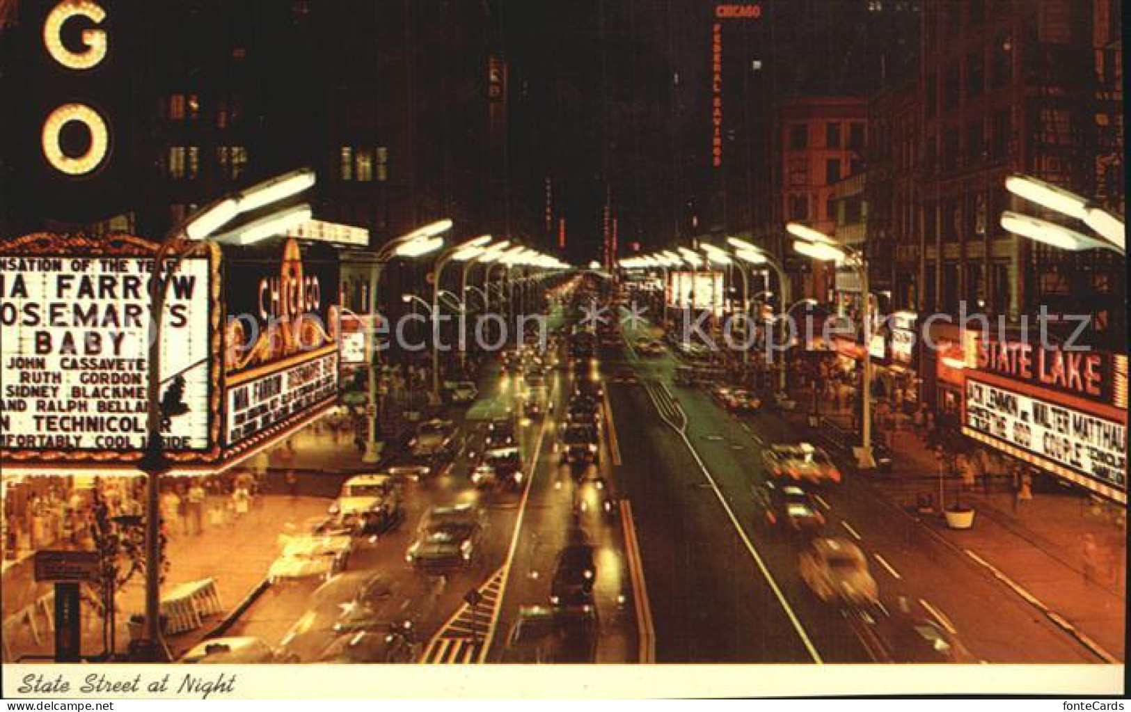 72434066 Chicago_Illinois State Street Nacht - Andere & Zonder Classificatie