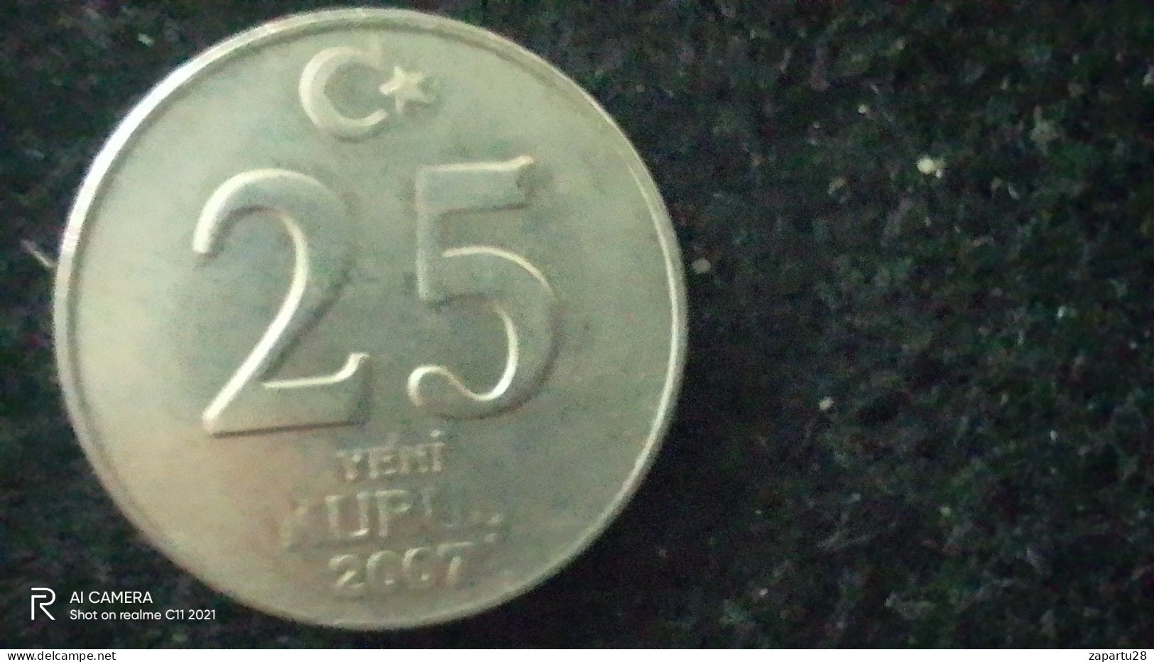 TÜRKİYE-2007--       -25     YENİ      KURUŞ            VF - Turquie