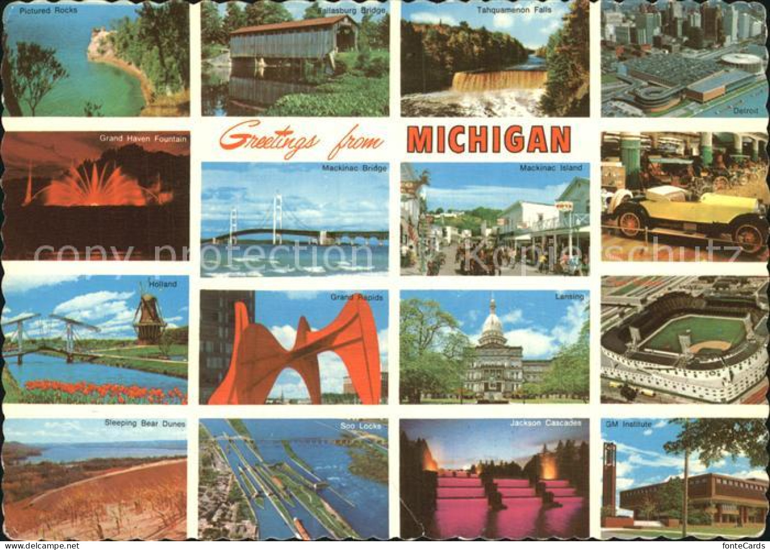 72429800 Michigan Pictured Rocks Fallasburg Bridge Tahquamenon Falls Detroit Gra - Autres & Non Classés