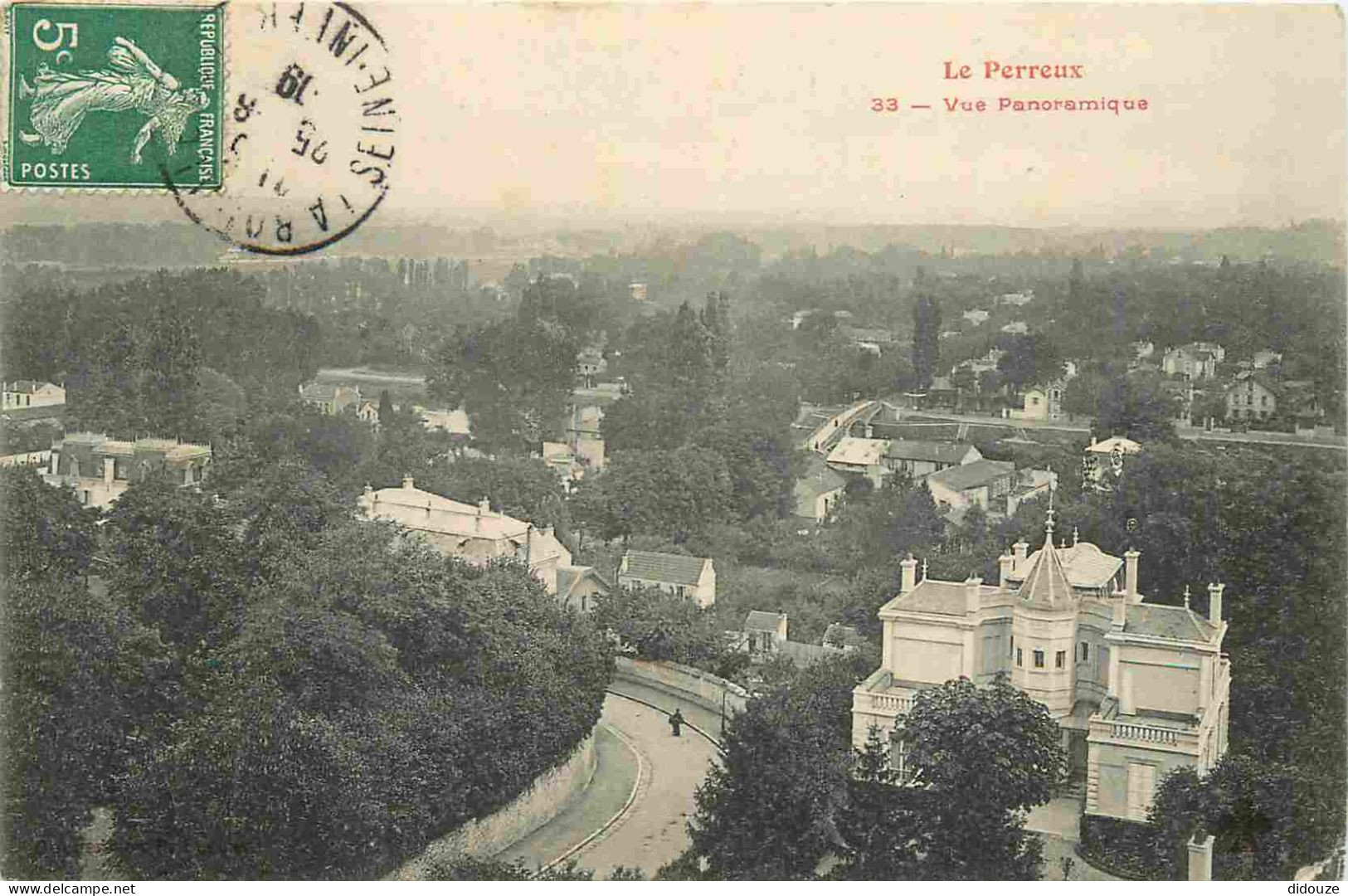 94 - Le Perreux Sur Marne - Vue Panoramique - CPA - Oblitération Ronde De 1909 - Voir Scans Recto-Verso - Le Perreux Sur Marne