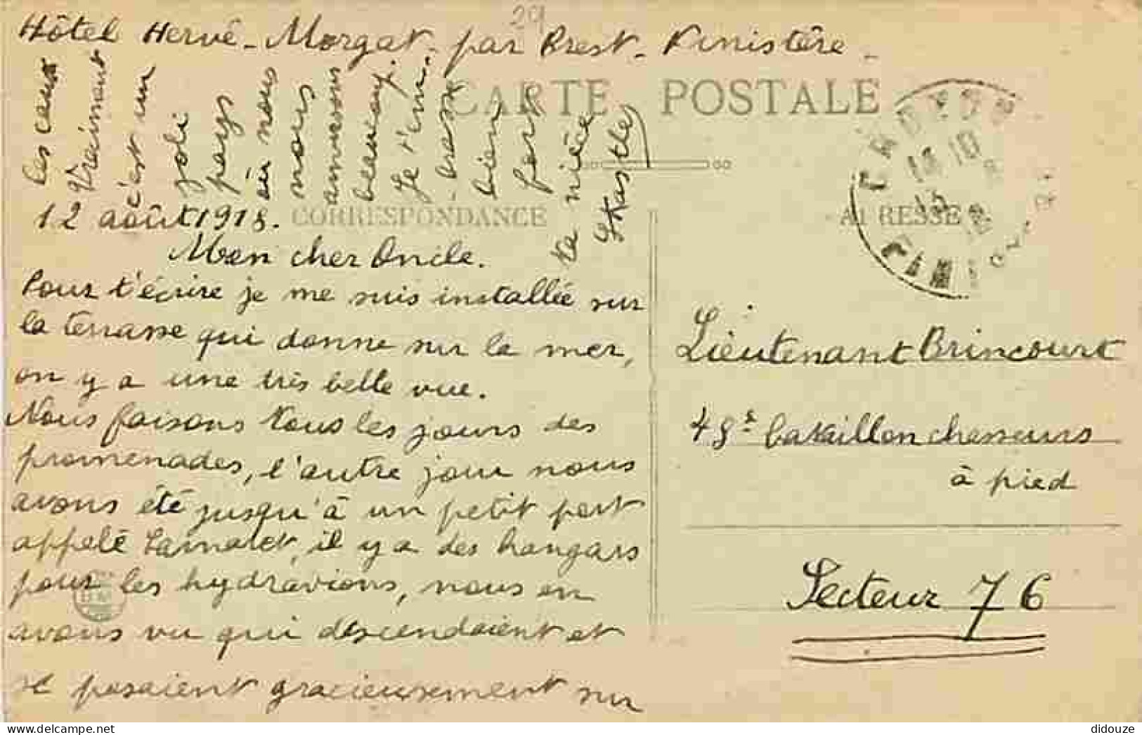 29 - Morgat - La Pointe Du Gador - Correspondance - Voyagée En 1918 - CPA - Voir Scans Recto-Verso - Morgat