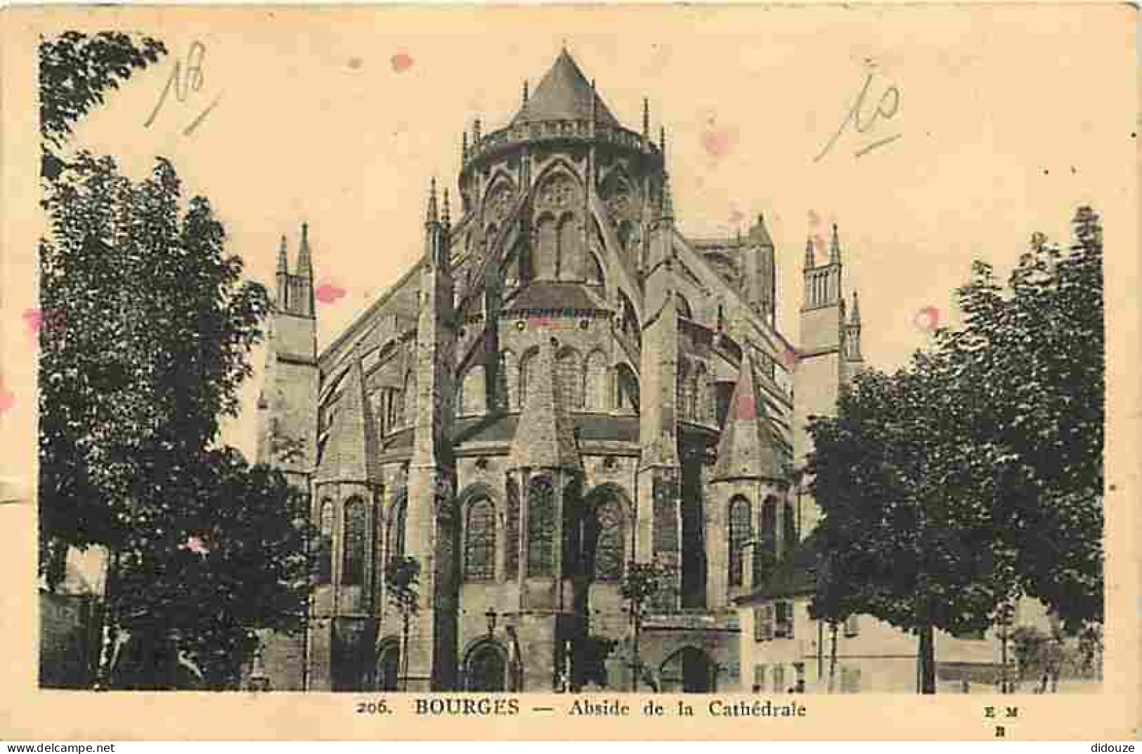 18 - Bourges - Abside De La Cathédrale - Oblitération Ronde De 1940 - CPA - Voir Scans Recto-Verso - Bourges