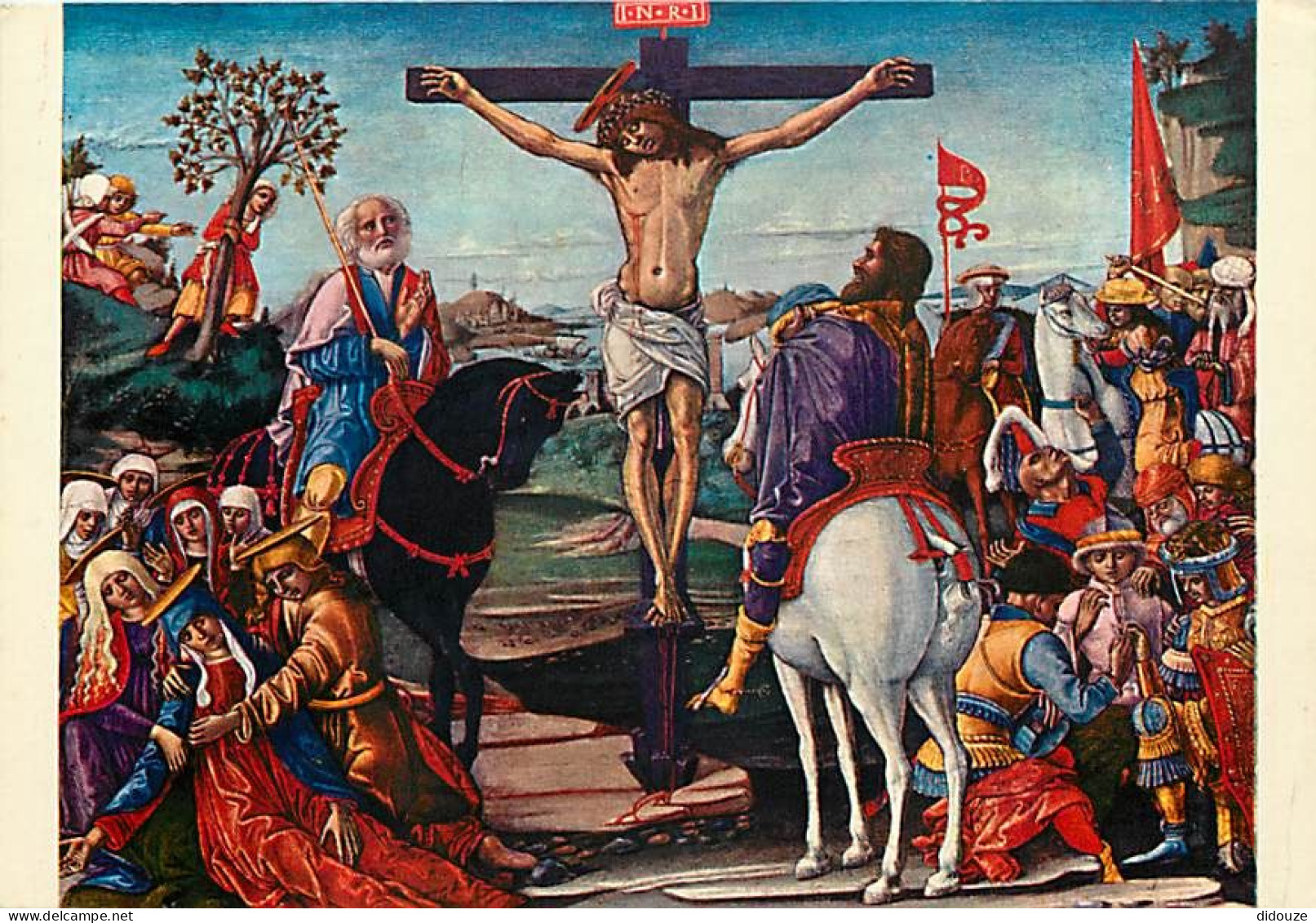 Art - Peinture Religieuse - Benvenuto Di Giovanni - La Crocifîssione - The Crucifixion - CPM - Carte Neuve - Voir Scans  - Schilderijen, Gebrandschilderd Glas En Beeldjes