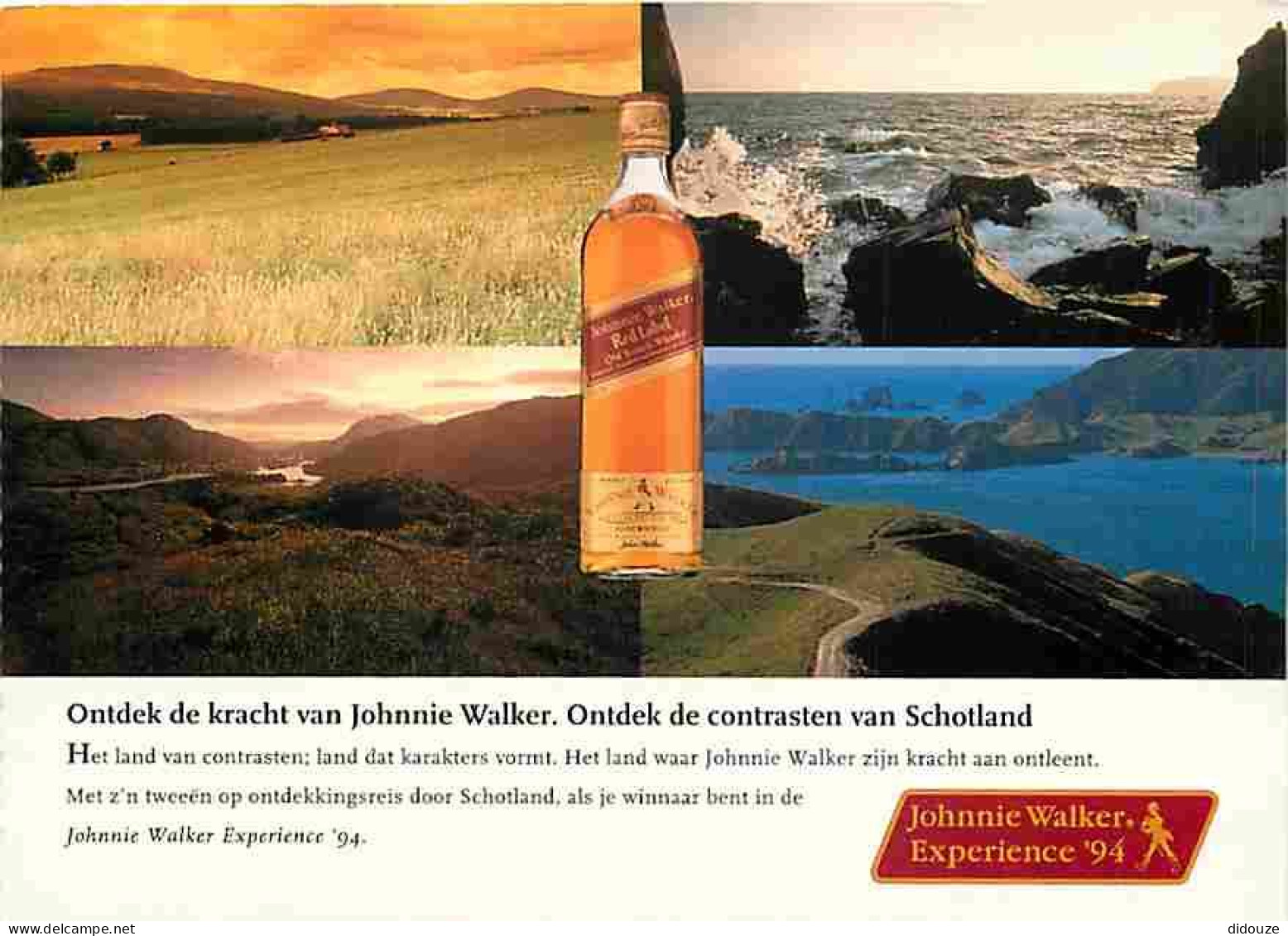 Publicite - Johnnie Walker - Whisky écossais - Ecosse - Carte Neuve - CPM - Voir Scans Recto-Verso - Advertising
