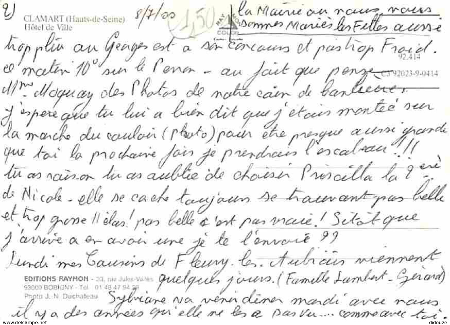 92 - Clamart - Hôtel De Ville - CPM - Voir Scans Recto-Verso - Clamart