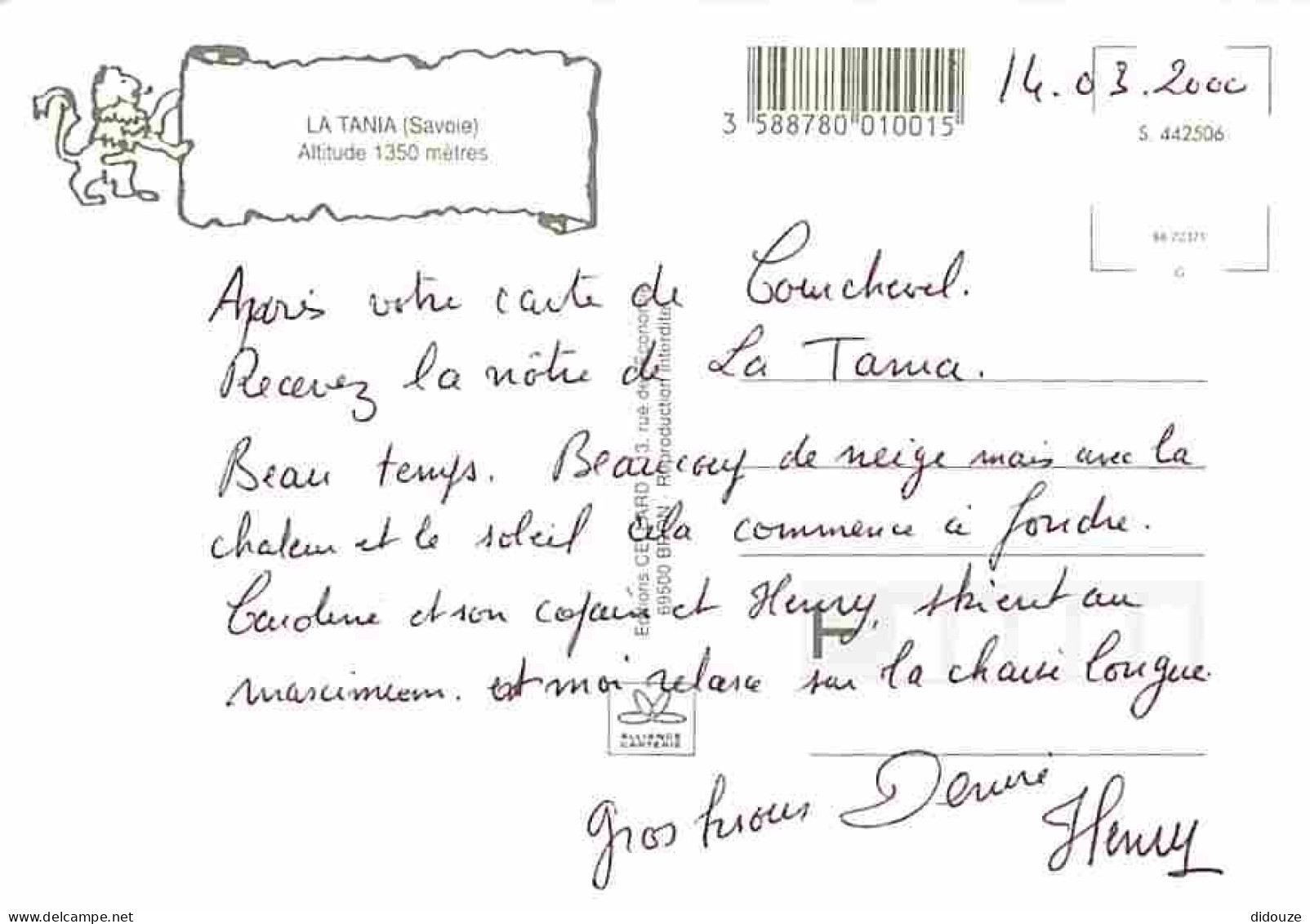 73 - La Tania - CPM - Voir Scans Recto-Verso - Other & Unclassified