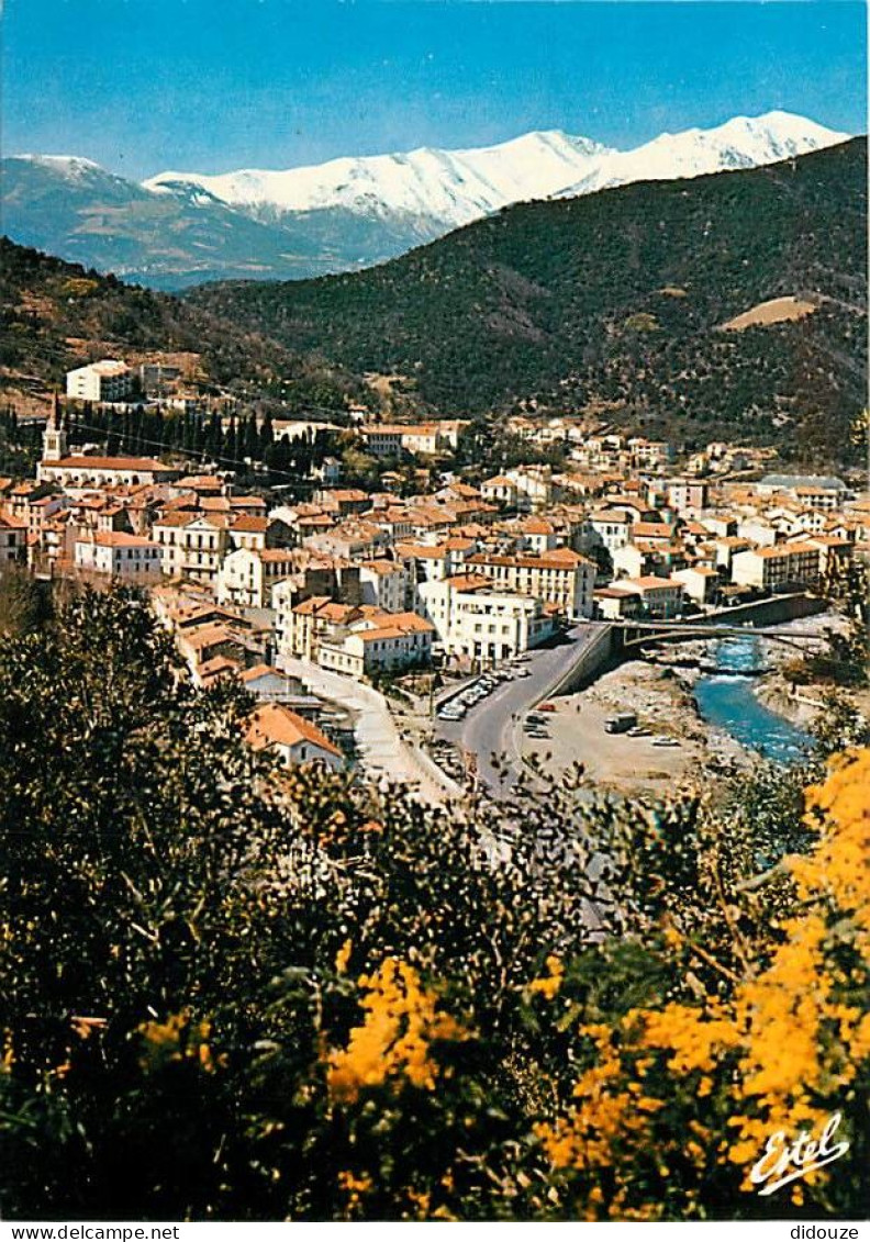 66 - Amélie Les Bains - La Ville Et Le Tech. Au Fond  Le Canigou - CPM - Voir Scans Recto-Verso - Otros & Sin Clasificación