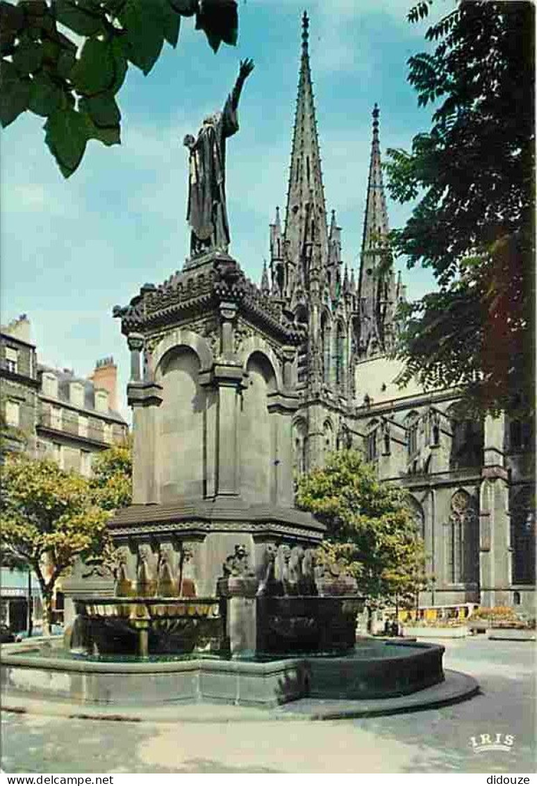 63 - Clermont Ferrand - Flèches De La Cathédrale Et Statue Urbain II - CPM - Voir Scans Recto-Verso - Clermont Ferrand