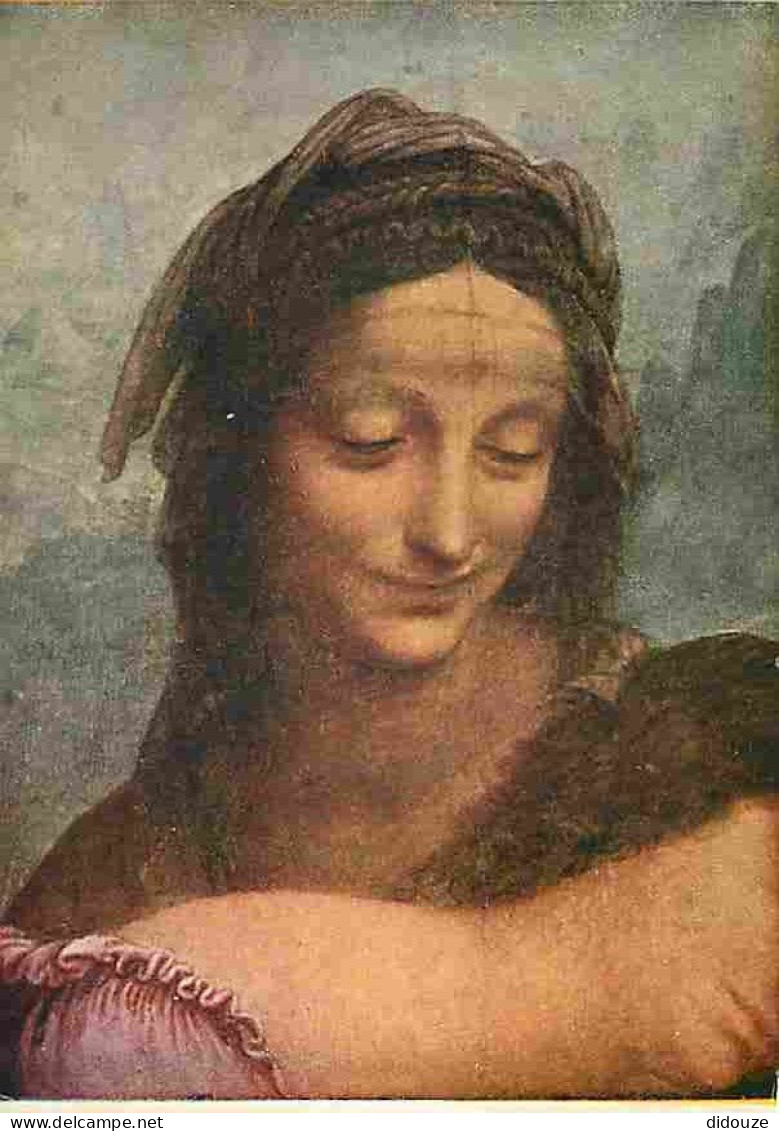 Art - Peinture - Léonard De Vinci - Sainte Anne - Musée Du Louvre - CPM - Voir Scans Recto-Verso - Schilderijen