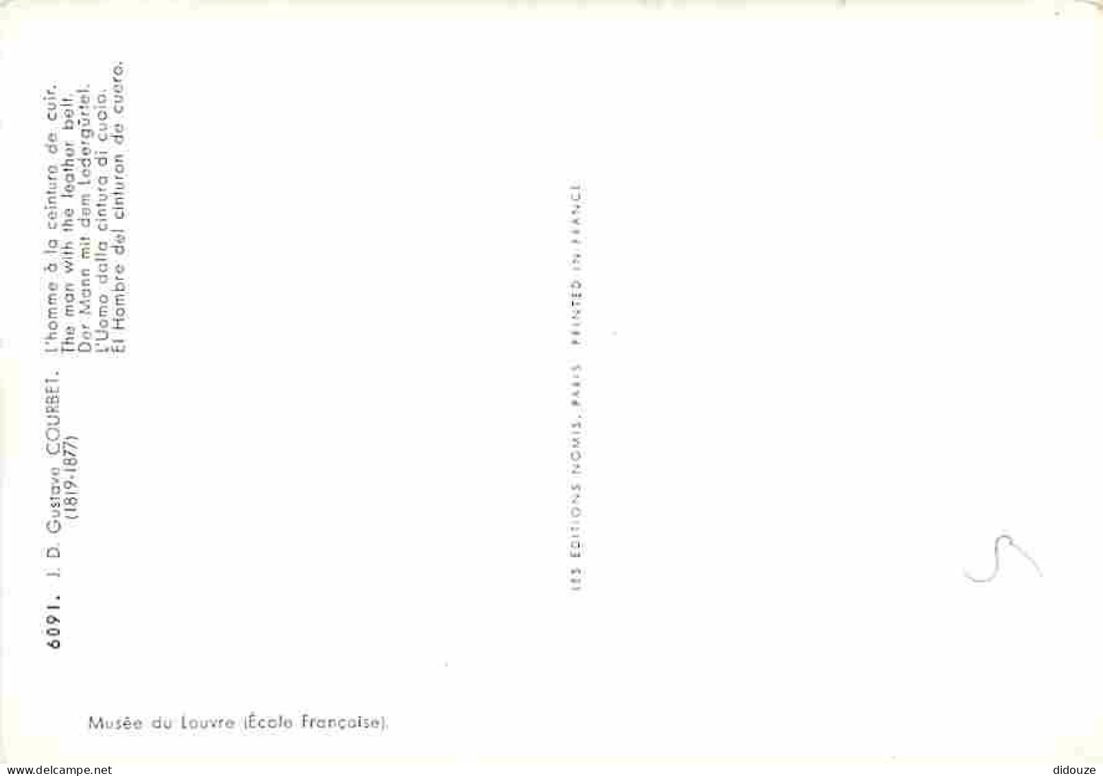 Art - Peinture - Gustave Courbet - L'homme à La Ceinture De Cuir - Musée Du Louvre - CPM - Voir Scans Recto-Verso - Pintura & Cuadros