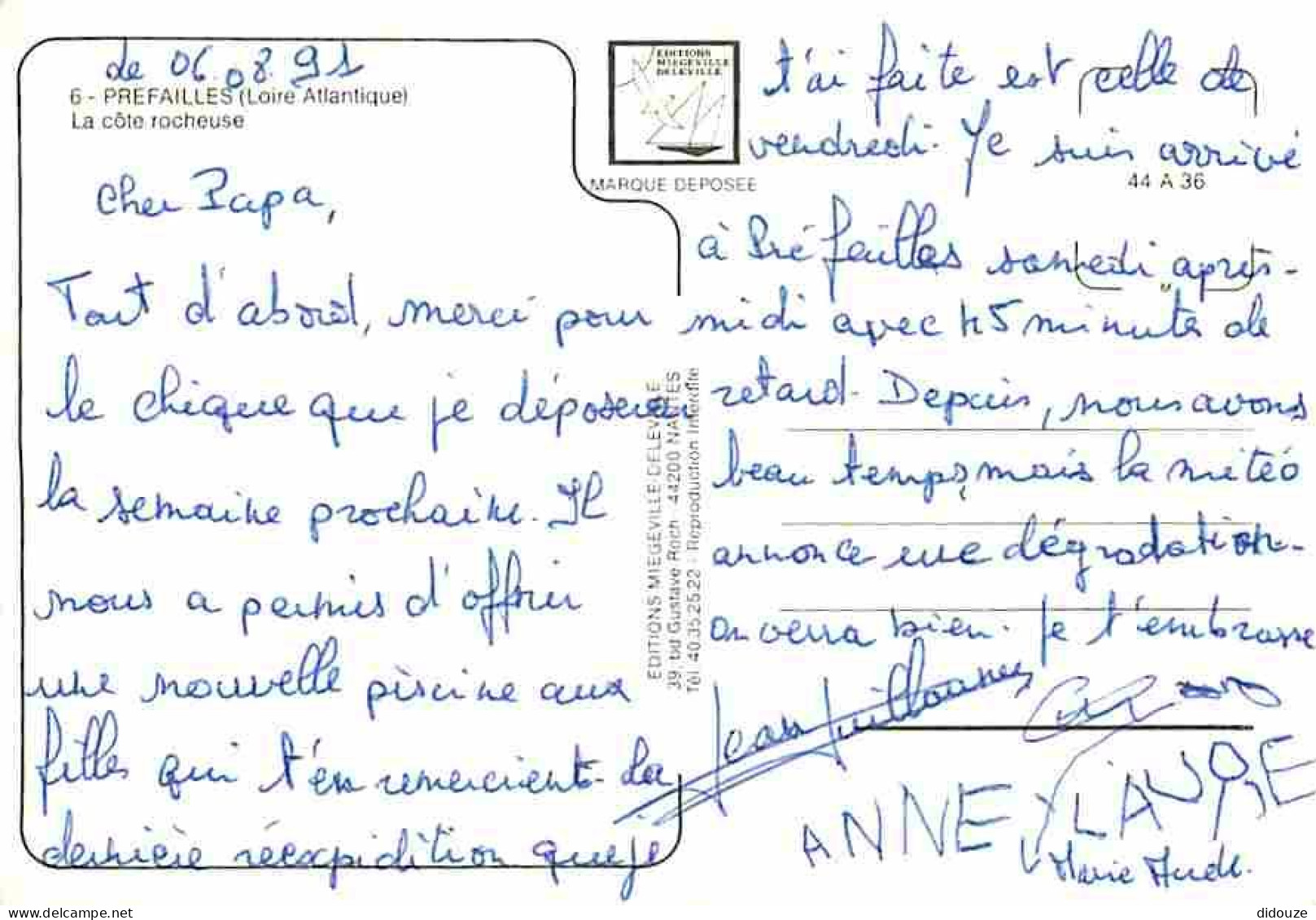 44 - Préfailles - La Côte Rocheuse - CPM - Voir Scans Recto-Verso - Préfailles