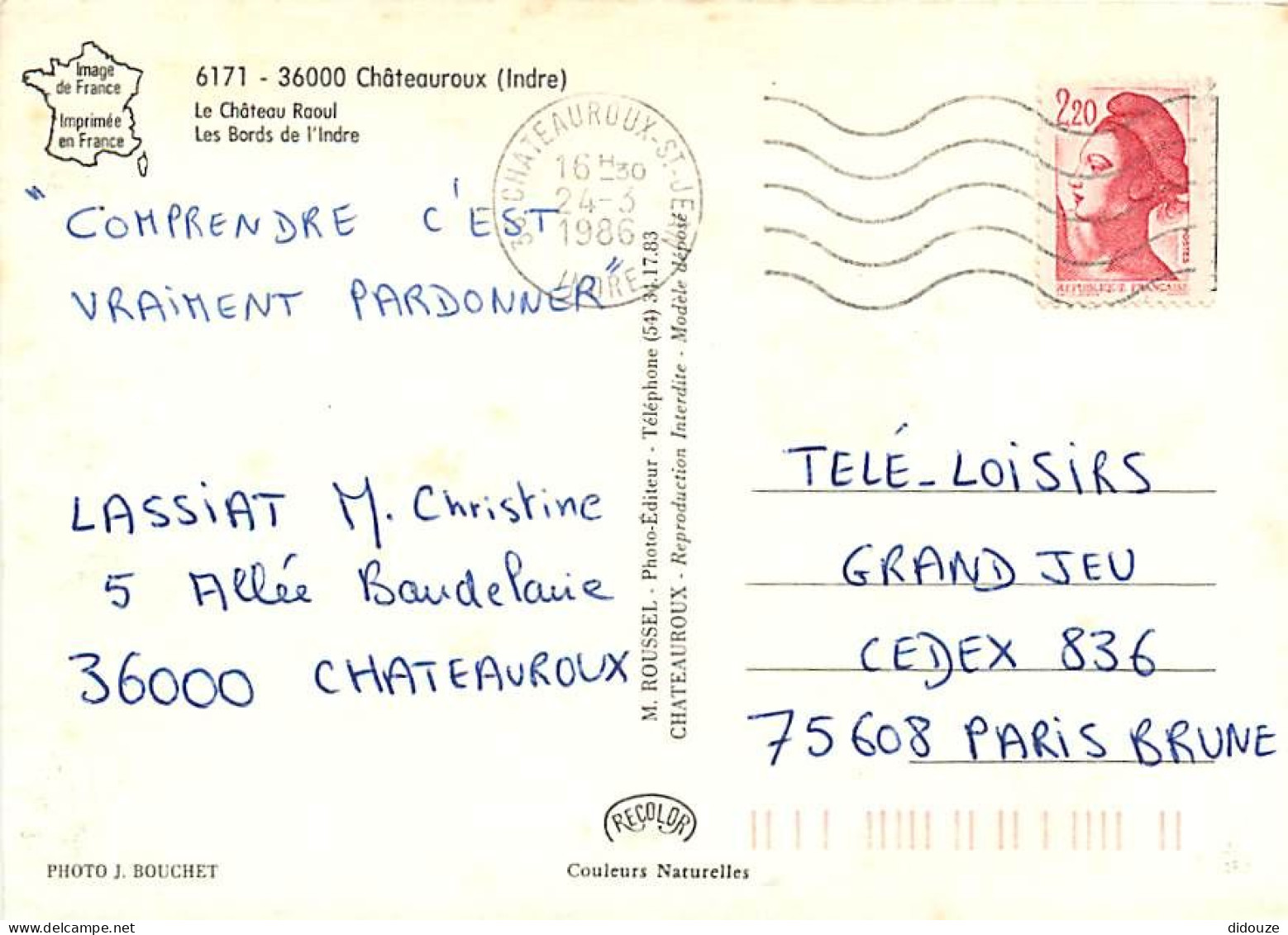 36 - Chateauroux - Le Château Raoul - Les Bords De L'Indre - CPM - Voir Scans Recto-Verso - Chateauroux