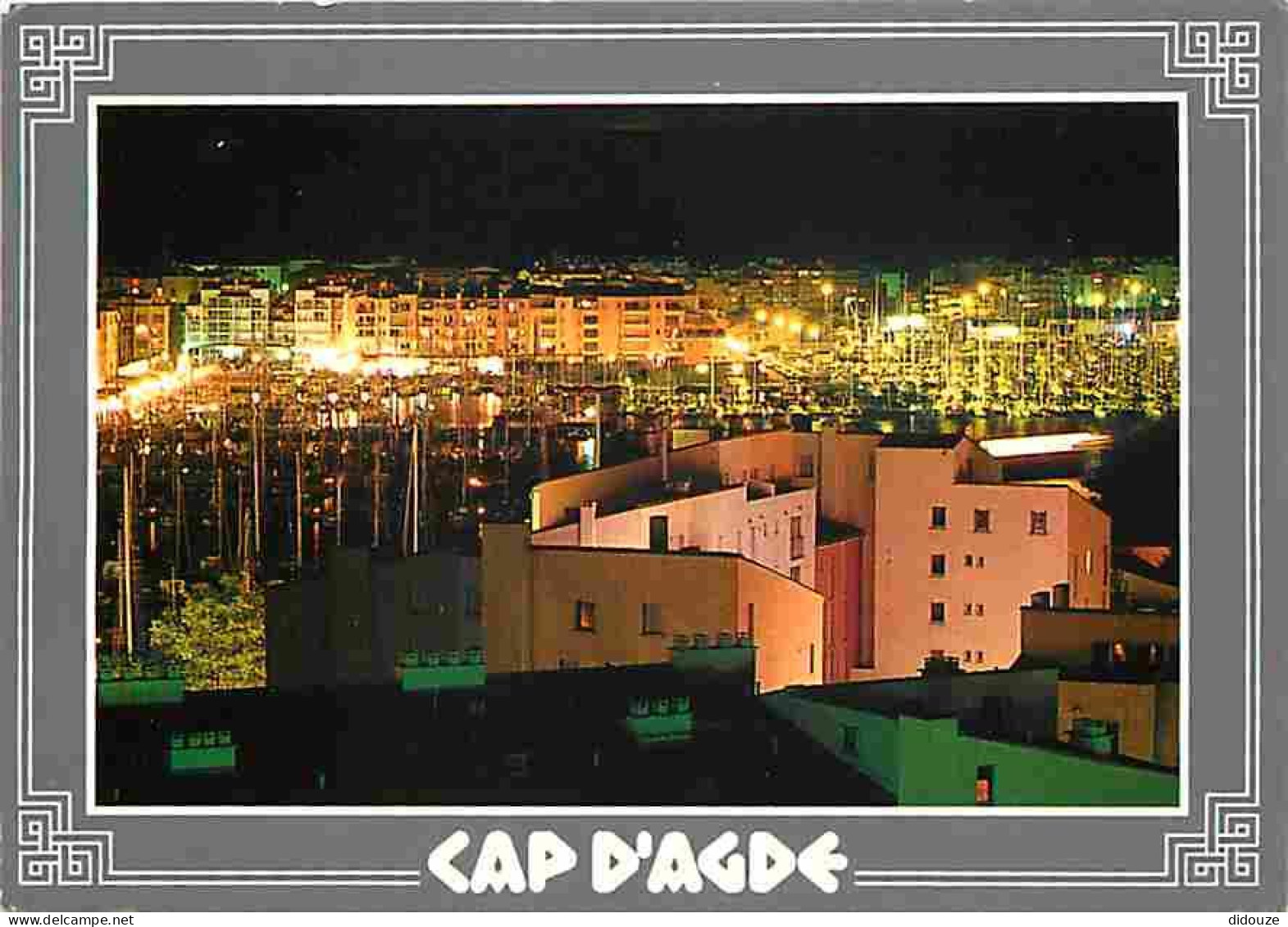 34 - Le Cap D'Agde - Symphonie Des Couleurs Sur Le Port - Vue De Nuit - Flamme Postale De Agde - CPM - Voir Scans Recto- - Agde