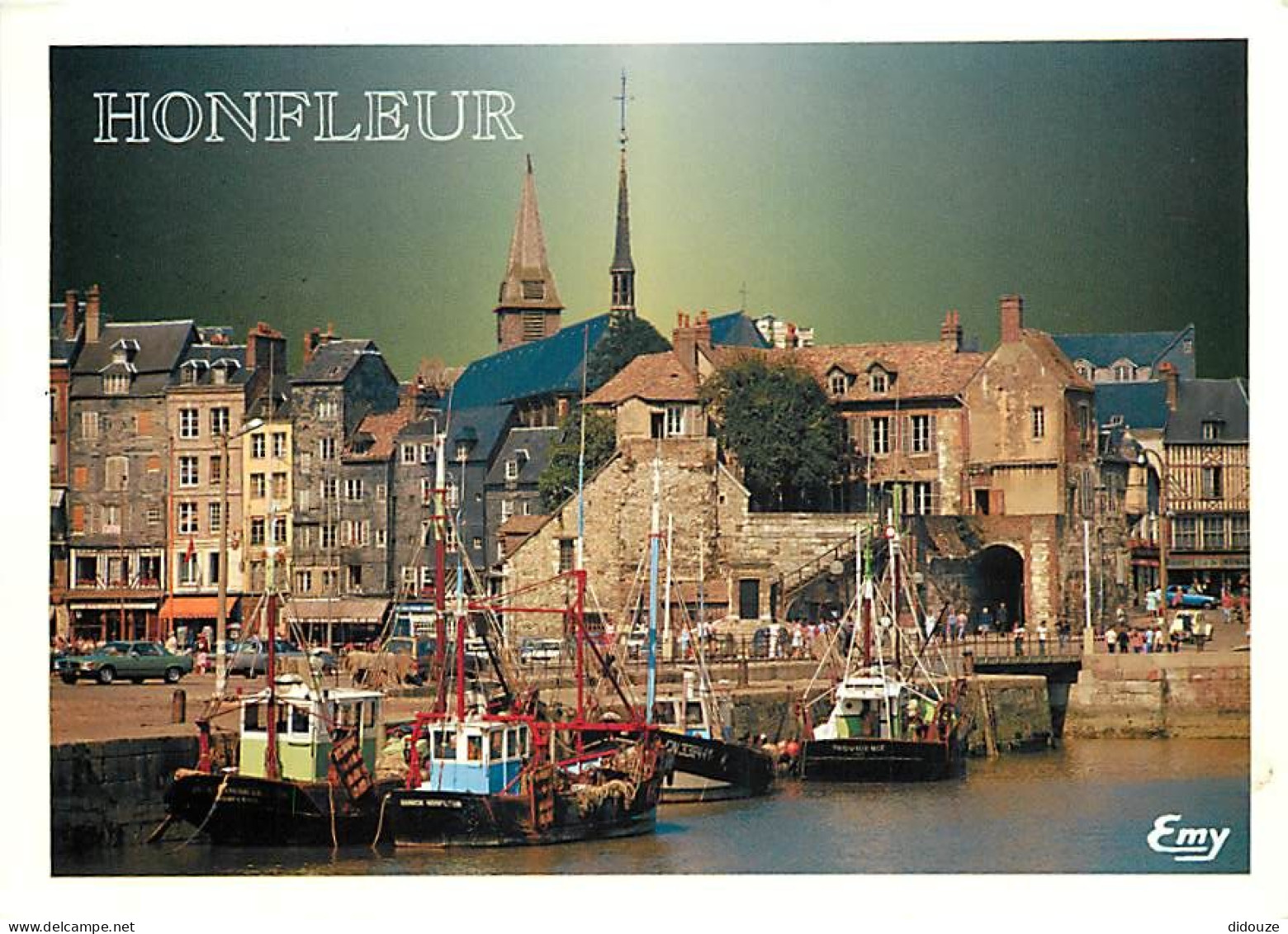 14 - Honfleur - L'avant-port, La Lieutenance, Le Quai Sainte-Catherine - Bateaux - Flamme Postale De Honfleur - CPM - Vo - Honfleur