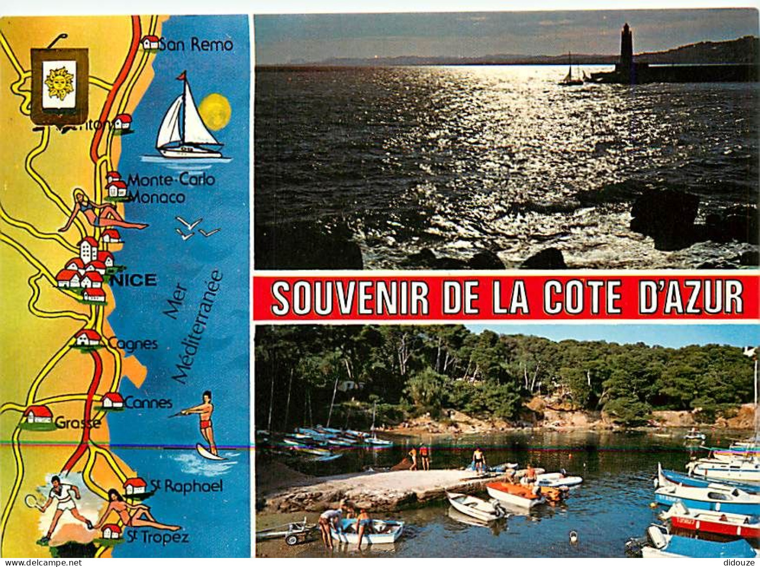 06 - Alpes Maritimes - La Cote D'Azur - Multivues - Carte Géographique - CPM - Carte Neuve - Voir Scans Recto-Verso - Andere & Zonder Classificatie