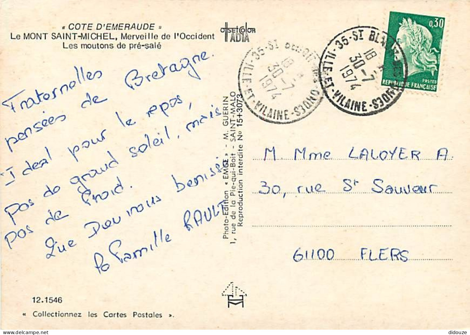 Animaux - Moutons - Le Mont Saint Michel - Les Moutons De Pré-salé - CPM - Voir Scans Recto-Verso - Other & Unclassified