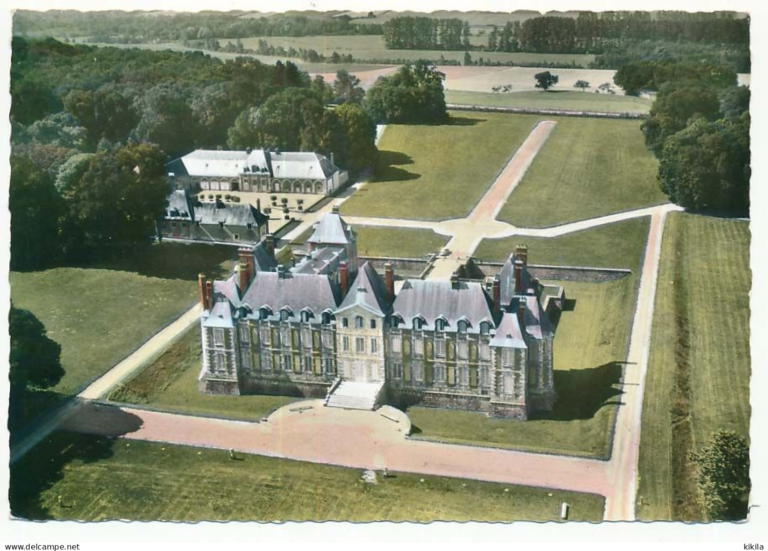 CPSM Dentelée 10.5 X 15 Seine Et Oise (aujourd'hui Essonne) En Avion Au Dessus De...Château De BAVILLE SAINT CHERON - Saint Cheron