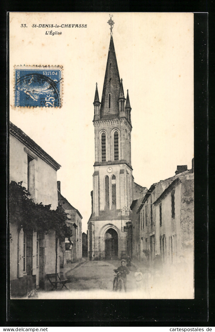 CPA St-Denis-la-Chevasse, L`Eglise  - Autres & Non Classés