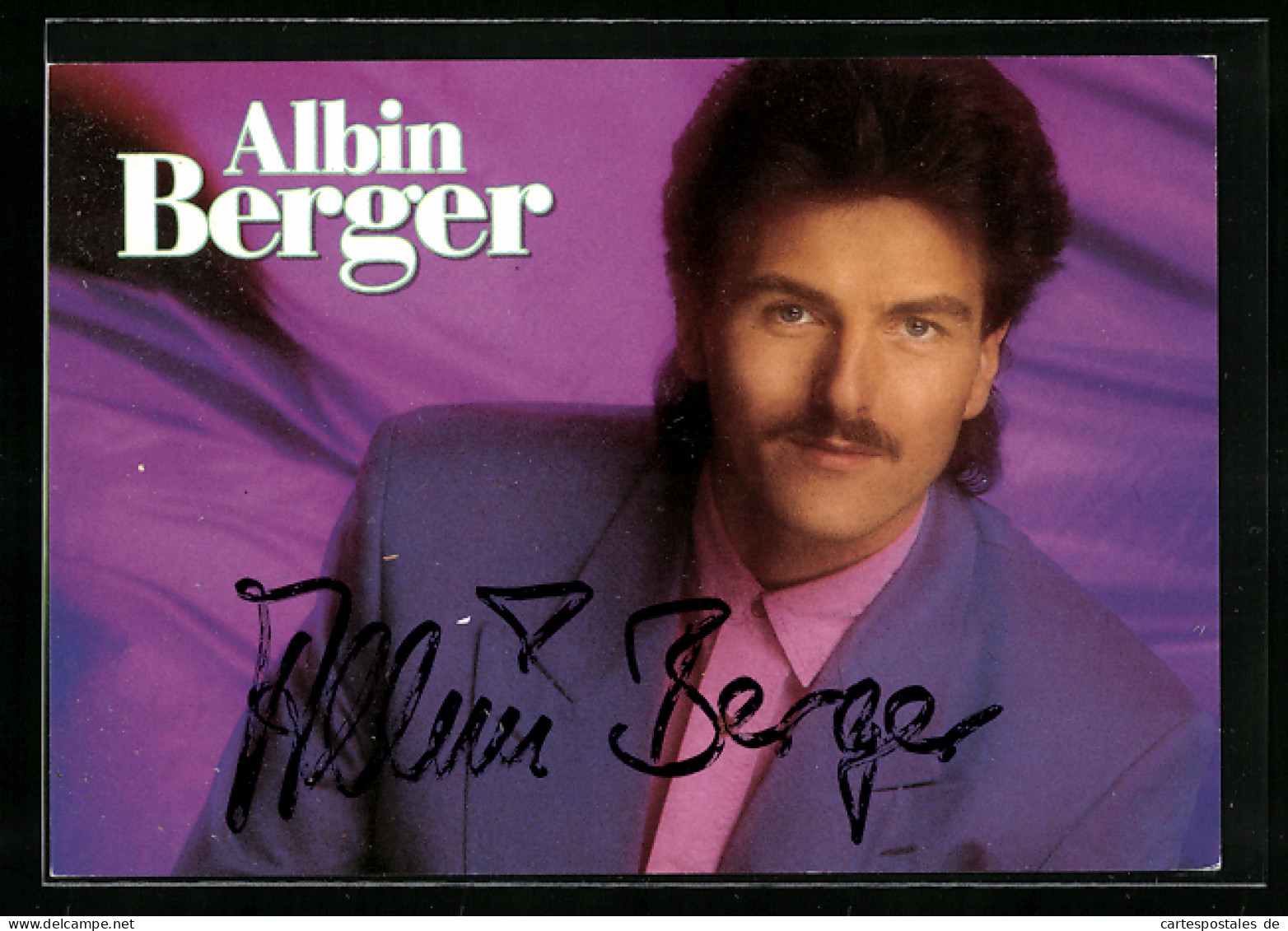 AK Musiker Albin Berger Im Anzug, Autograph  - Musik Und Musikanten