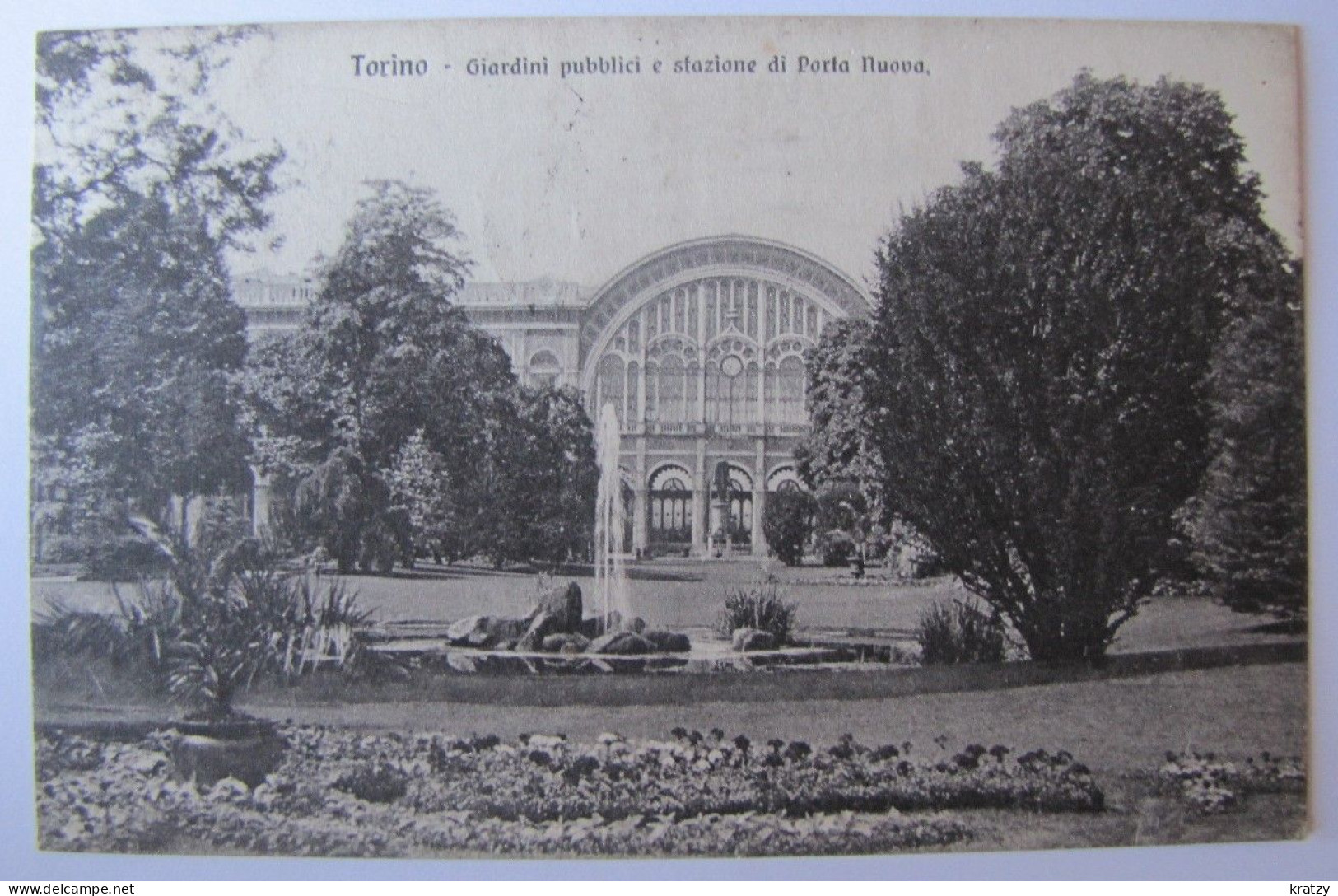 ITALIE - PIEMONTE - TORINO - Giardini Pubblici E Stazione Di Porta Nuova - 1920 - Parken & Tuinen