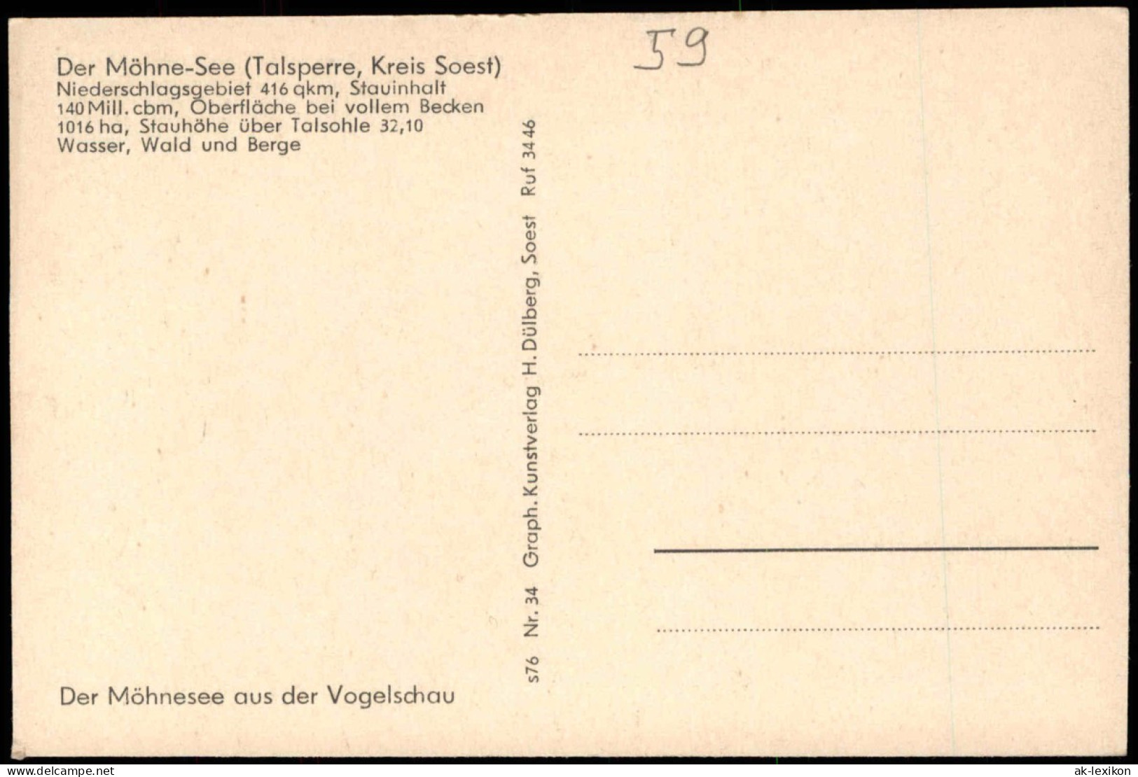 Ansichtskarte Günne Landkarten Ansichtskarte Möhnesee - Stausee 1961 - Autres & Non Classés