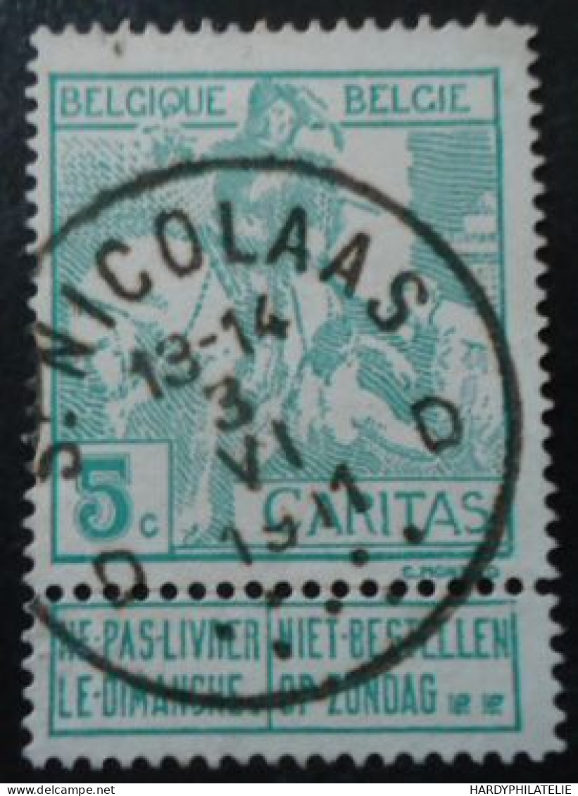 BELGIQUE N°86 Oblitéré - 1910-1911 Caritas