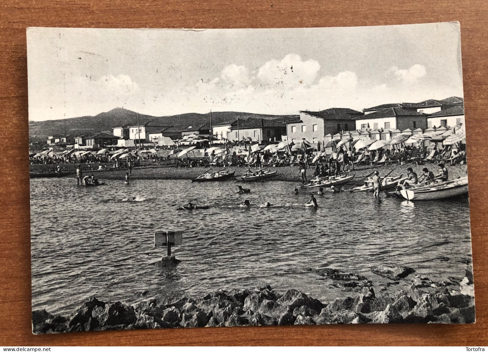 ROSIGNANO SOLVAY ( LIVORNO ) PANORAMA DELLA SPIAGGIA 1962 - Livorno