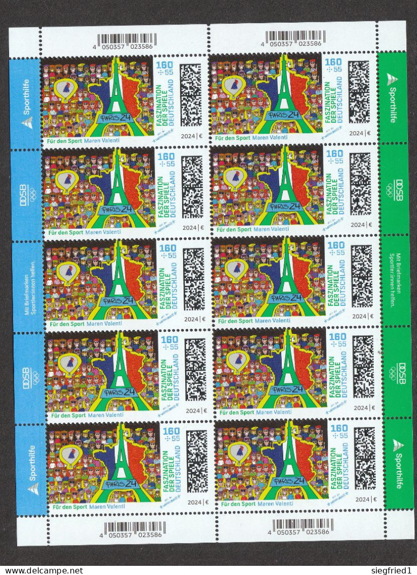 Deutschland BRD **  3825-3827 Olympische Spiele Paris 2024  Postpreis 48,50 € Neuausgabe 2.5.2024 - Nuevos