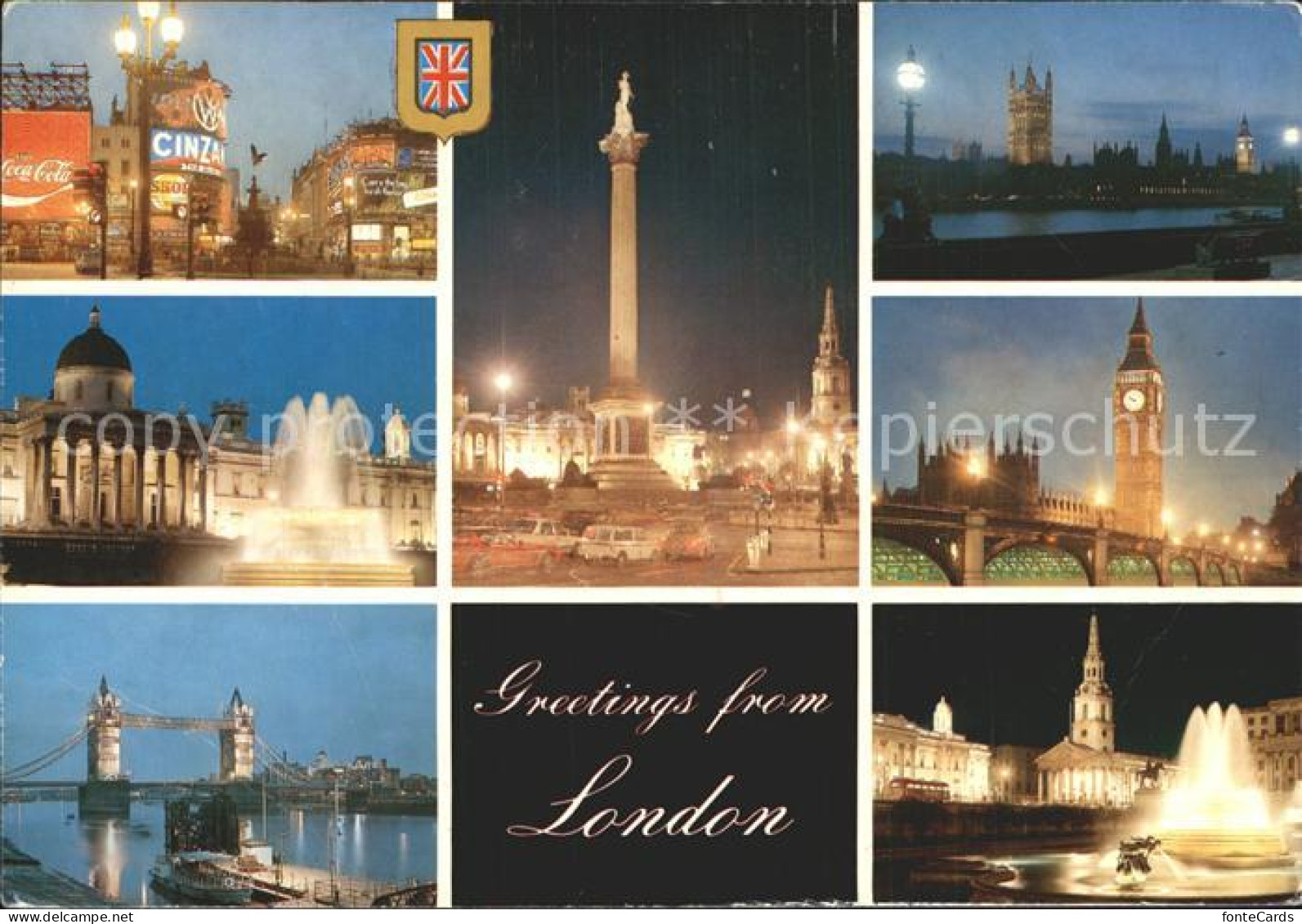 72350711 London Trafalgar Square Big Ben Tower Bridge Fontaene - Sonstige & Ohne Zuordnung