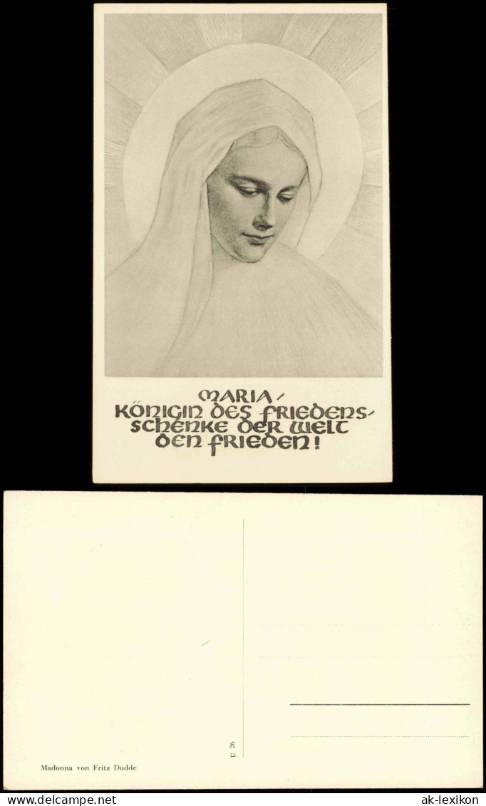 Ansichtskarte  Madonna Von Fritz Dudde Religion/Kirche - Bibel 1961 - Autres & Non Classés