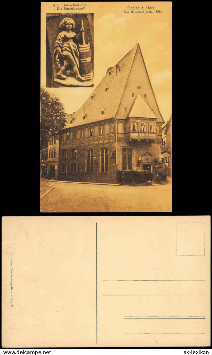 Ansichtskarte Goslar Hotel Brusttuch ,,Die Butterhanne" 2 Bild 1913 - Goslar