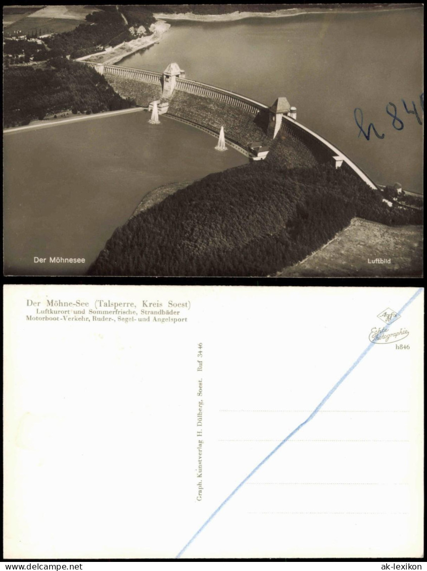 Ansichtskarte Günne Luftbild Möhnesee - Stausee Kr. Soest 1961 - Autres & Non Classés