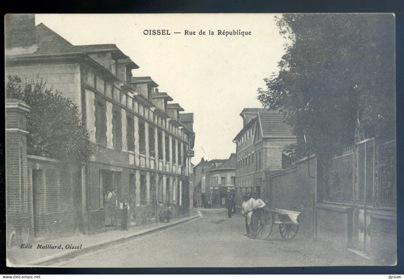 Cpa Du 76 Oissel Rue De La République  STEP156 - Andere & Zonder Classificatie